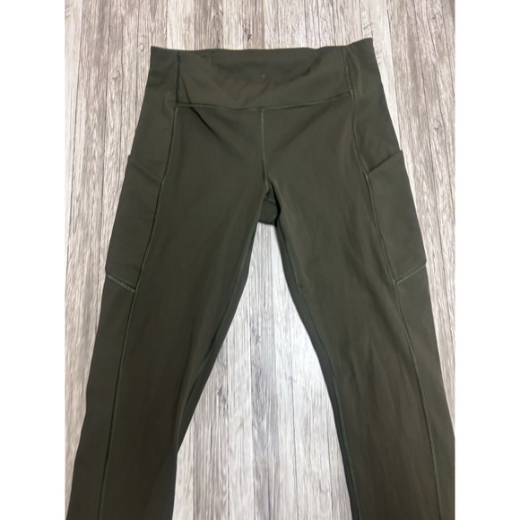 Lululemon Leggings Womens Size 8 Olive Green Yoga Athleisure Workout Casual - Picture 7 of 12